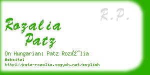 rozalia patz business card